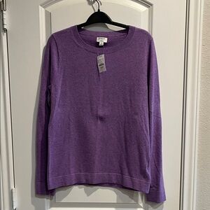 J. Crew Women's Purple Crew Neck Sweater